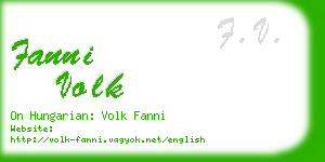 fanni volk business card